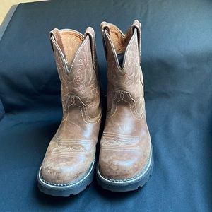 Ariat Brown Leather “Fat Baby” style  Boots